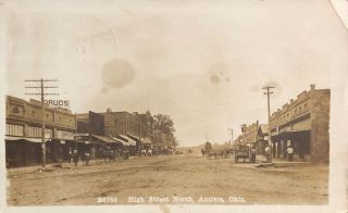 Rppc High Street North,  Antlers,  Oklahoma Downtown 1919