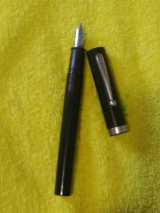 Vintage Sheaffer Black Flat Top Fountain Pen