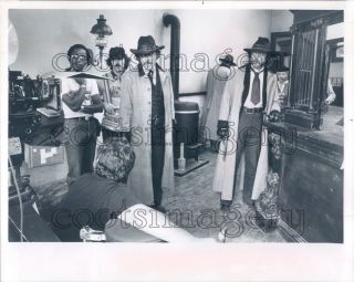 Actor Stacy Keach & Son James On Set Of The Long Riders Press Photo