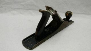 Vintage antique usa Stanley Bailey No.  5 wood Plane Red And Dark Handles 4