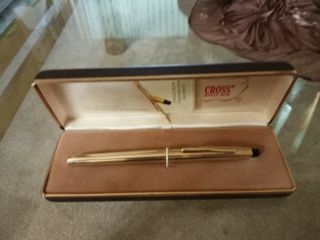 Vintage Cross 1/20 10k Gold Filled Fountain Pen 14k Nib