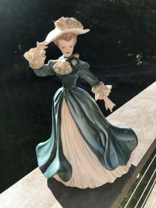 Florence Ceramics Figurine Cynthia In Turquoise Green