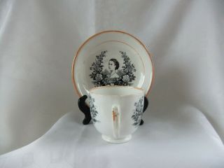 ANTIQUE 1863 PRINCE OF WALES & PRINCESS ALEXANDRA COMMEMORATIVE CUP & SAUCER 4