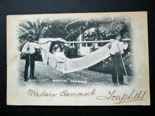 Madeira Hammock - Edwardian Lady Carried By Servants (1900s)