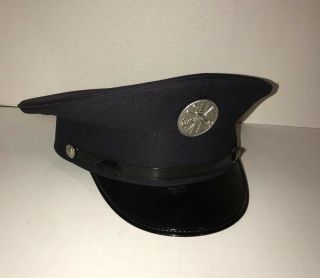 Vintage Keystone Fire Fighter/fireman Navy Blue Uniform Dress Hat Large