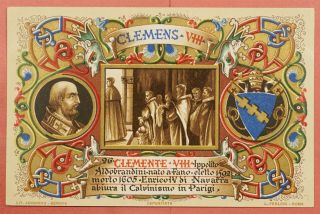 Dr Who Vintage Italy Vatican Postcard Pope Clement Viii 33733