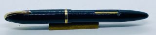 Sheaffer Fountain Pen Black Over The Top Military Clip 14k Flex Nib Restored