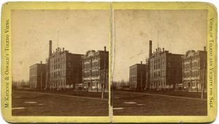 Toledo Oh Ohio Street Scene 1880s Mckecknie & Oswald Stereoview Photo