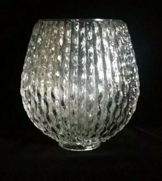 Vintage Mid Century Clear Bubbled Glass Light Globe Shade Cover Replacement