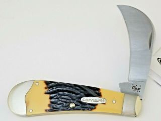 2013 Case Xx 61011 Carhartt Hawkbill Pruner Knife 4 " Stagalon Handles