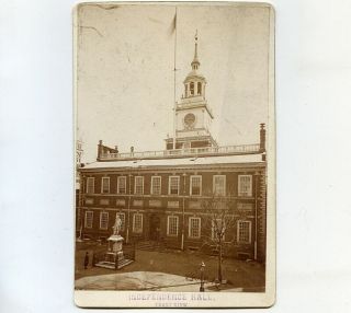 C1890 Cab Card Photo Of Independence Hall In Philadelphia,  Pa