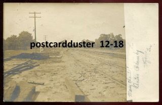 3369 - Lyons Texas 1907 Railway Train.  Real Photo Postcard