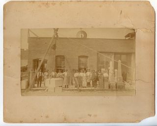 C1888 Large Mounted Photo Of Marble Co.  & Workers,  Vermont
