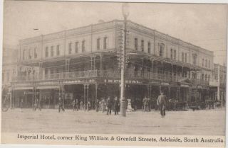 Vintage Postcard The Imperial Hotel Adelaide South Australia 1900s