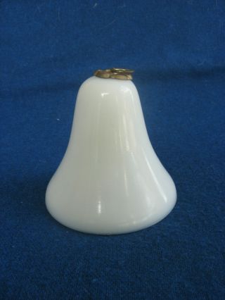 Milk Glass Smoke Bell For Oil Lamp 3 3/8 " Diammeter