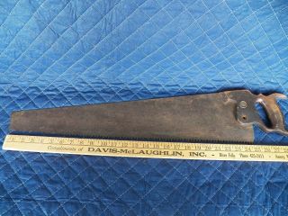 Vintage Warranted Superior Hand Saw 5 Or 4.  5 Tpi By My Count