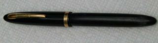 Vintage Black Sheaffer Fountain Pen With Feather Touch Nib 5 14k