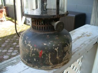 Old Antique American Gas Machine AGM Gas Lantern with Blue Granite Top 3