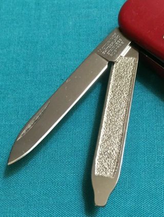 RARE Victorinox Swiss Army Knife - Red WHISTLE Classic SD - Multi Tool 3