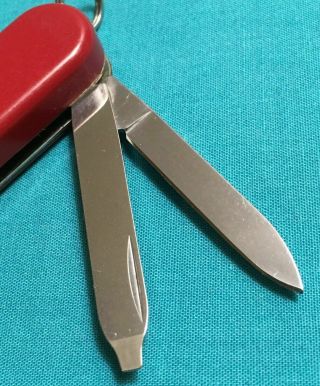 RARE Victorinox Swiss Army Knife - Red WHISTLE Classic SD - Multi Tool 4