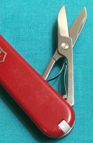 RARE Victorinox Swiss Army Knife - Red WHISTLE Classic SD - Multi Tool 5