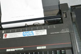 Brother AX - 22 Electronic Typewriter Word Correct - Good 4