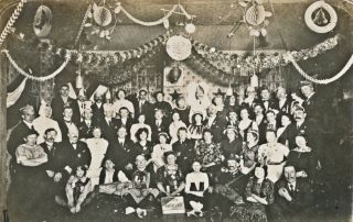 Rppc Of Huge Party,  Bunting,  Costumes,  Very Large Group Of People Postcard