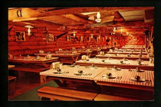Restaurant Postcard Wisconsin Dells Wisconsin Wi Paul Bunyan Logging Camp Chrome
