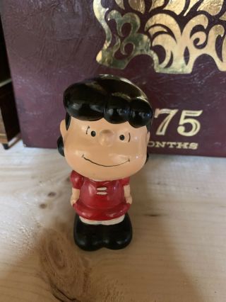 1952 Vintage Rare Peanuts Paper Mache Lucy Bobble Head.  Handmade In Korea