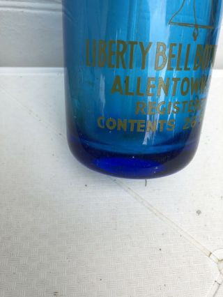 Vintage Liberty Bell Seltzer Bottle Allentown,  Pa 4