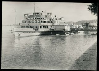1950s,  Passenger Danube Steamer " G.  Dimitrov " Ship At Vidin Port,  Postcard Bulgaria