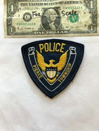 Rare Old Pierce Township Ohio Police Patch Un - Sewn In Great Shape