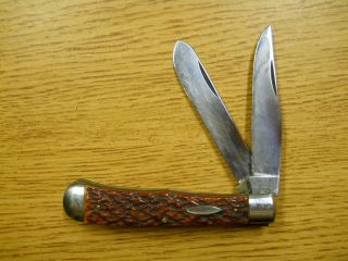 Vintage Voss Cutlery Co.  Solingen Germany Bone Handle 2 Blade Pocket Knife 616