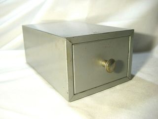 Vintage Lit - Ning Business Accessories Business Card Metal Filing Box With Drawer