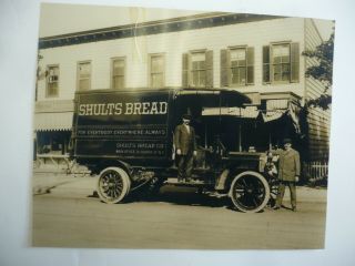 Shults Bread Delivery Truck Early 1900s,  Main Office 26 Beaver Street Ny Redo