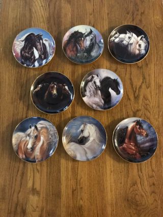 8 Danbury Horse Collector Plates By Susie Morton - Noble And Series