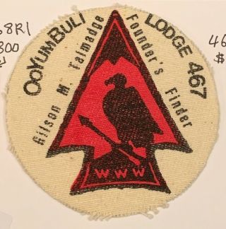 Oa Ooyumbuli Lodge 468r7b “467” Numbering Error Rare Round Patch