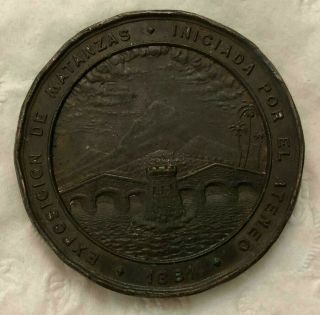 Cuba Bronze Medal Matanzas Exhibition Order Initiated By The Ateneo 1888 Liberty