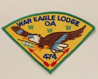 Order Of The Arrow War Eagle Lodge 474p2 Rare Oa Patch