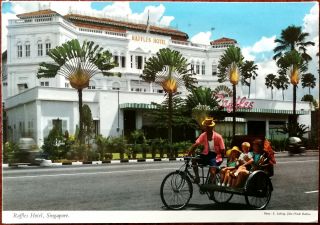 Raffles Hotel,  Singapore.  John Hinde Ltd.  Postcard