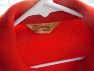 Vintage 1950 ' s wool Boy Scout Red Jacket w.  Eagle & O.  A.  patches 7