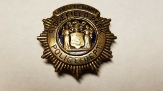 Vintage Ridgefield Park,  Jersey Police Lieutenant Blue Enamel Badge