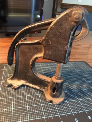 Vintage REX 27 Rivet Press Punch Cast Iron Tool 2