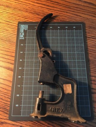 Vintage REX 27 Rivet Press Punch Cast Iron Tool 4