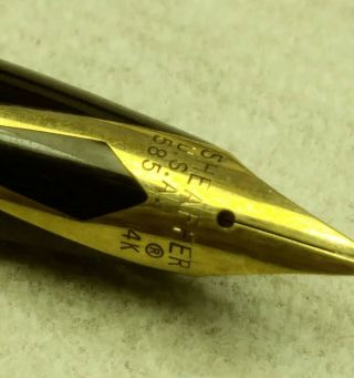 Vintage Sheaffer Fountain Pen Black Barrell And 14k Gold Nib 585