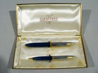 Vintage Sheaffer White Dot Tuckaway Fountain Pen & Pencil Set - For Restoration