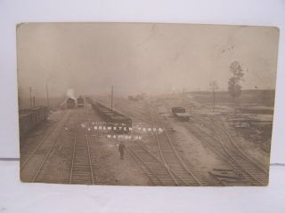 1909 brewster yards rail road rr vintage real photo picture postcard RPPC Ohio 2