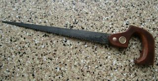 Vintage Disston Keyhole Saw With Good Mfg.  Company 12 Inch Blade