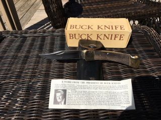 Vintage Buck 110 Knife With 2 Line Inverted Tang Stamp 1967