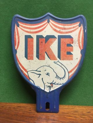 Dwight Eisenhower License Plate Attachment - Ike With Elephant